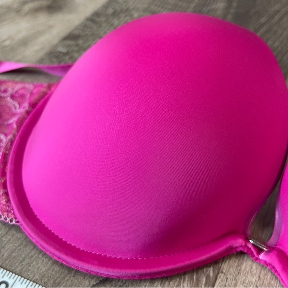 Calvin Klein Fuchsia Padded Lace Bra 36 C - Picture 3 of 15
